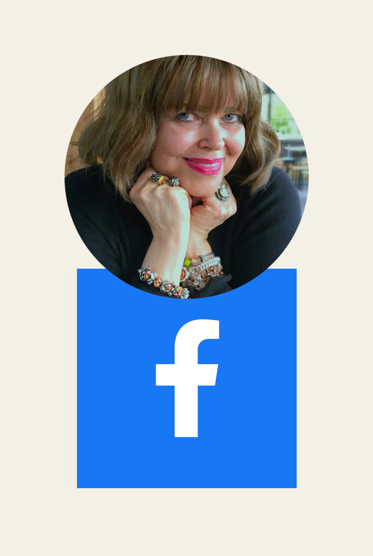 Image of Suzie Q and Facebook logo