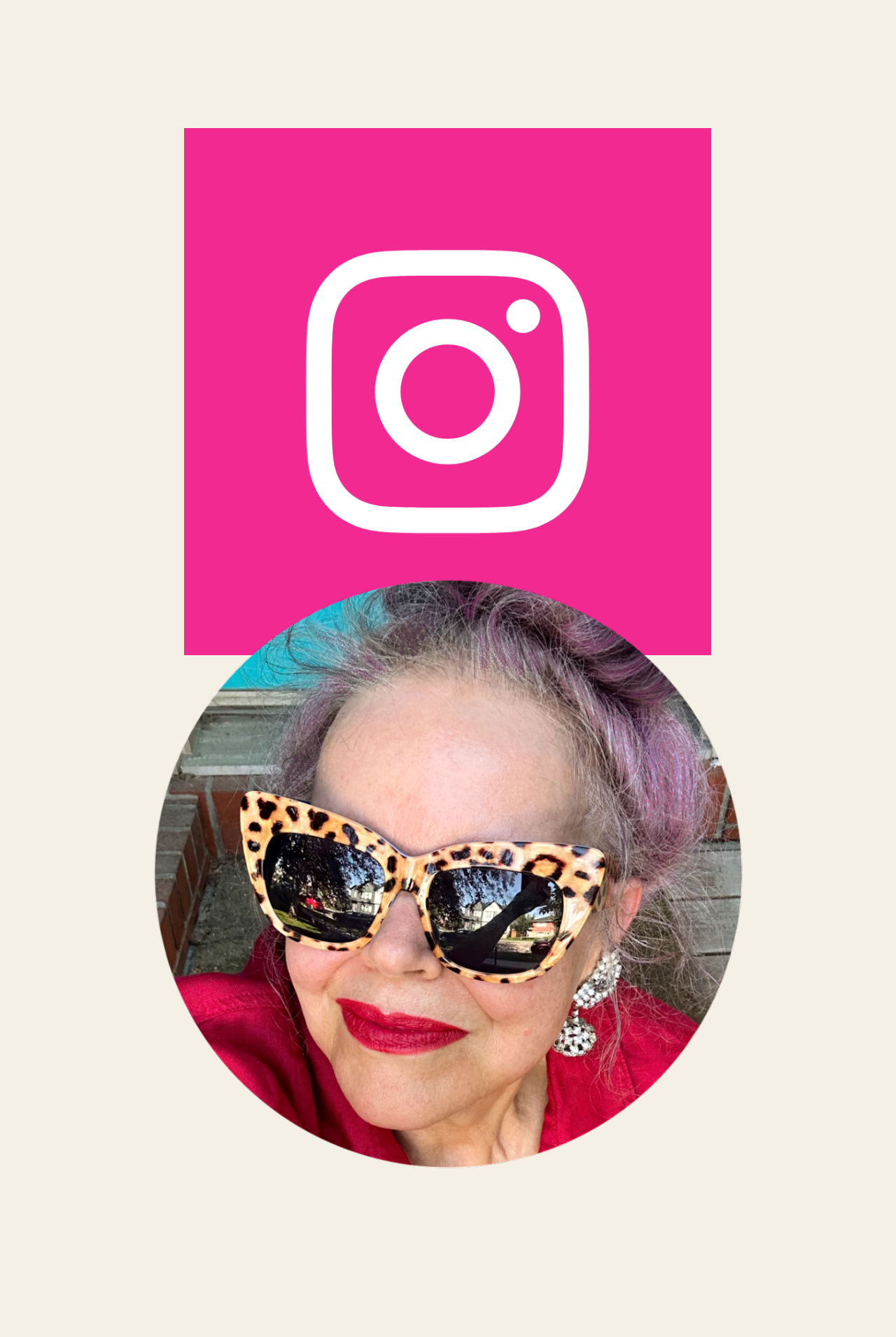 Image of Suzie Q and Instagram logo