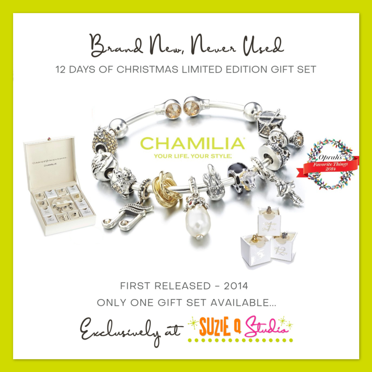 Vintage Chamilia "12 Days of Christmas" Bracelet Gift Set at Suzie Q Studio