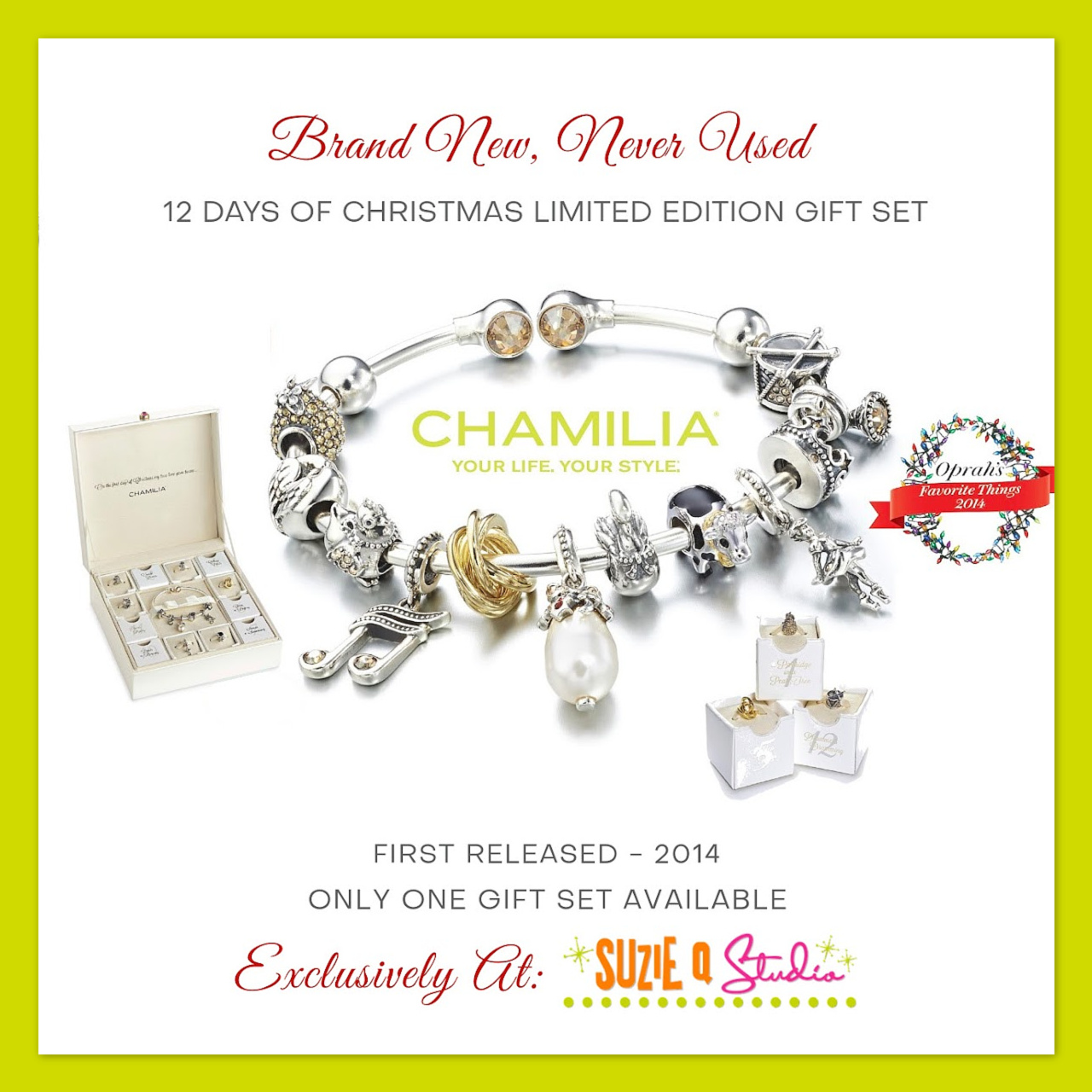 Chamilia 12 Days of Christmas Bracelet Gift Set at Suzie Q Studio