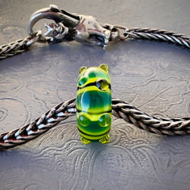 Trollbeads "Caterpillar "glass bead available at Suzie Q Studio
