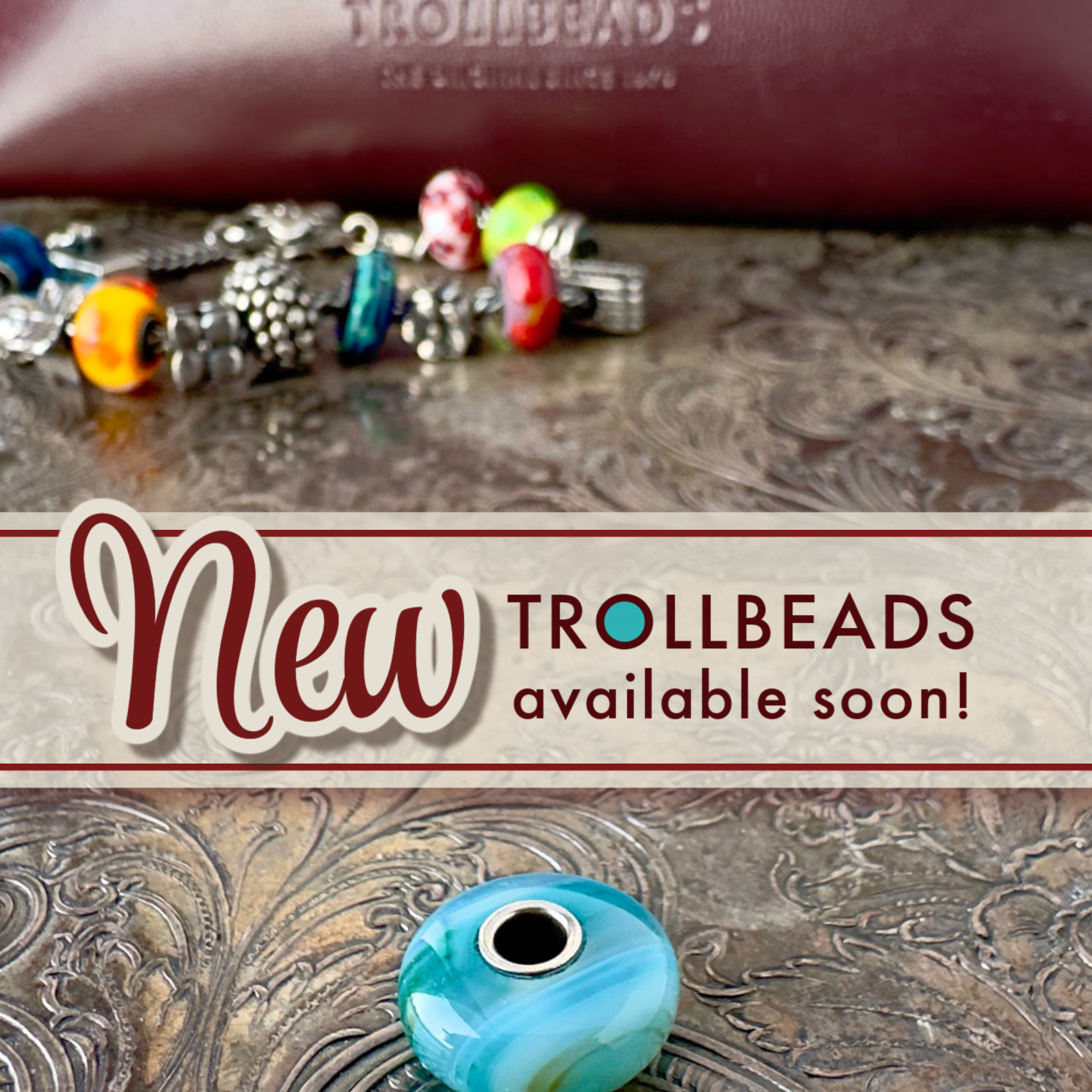 Colourful beads to announce new Trollbeads will be available soon!